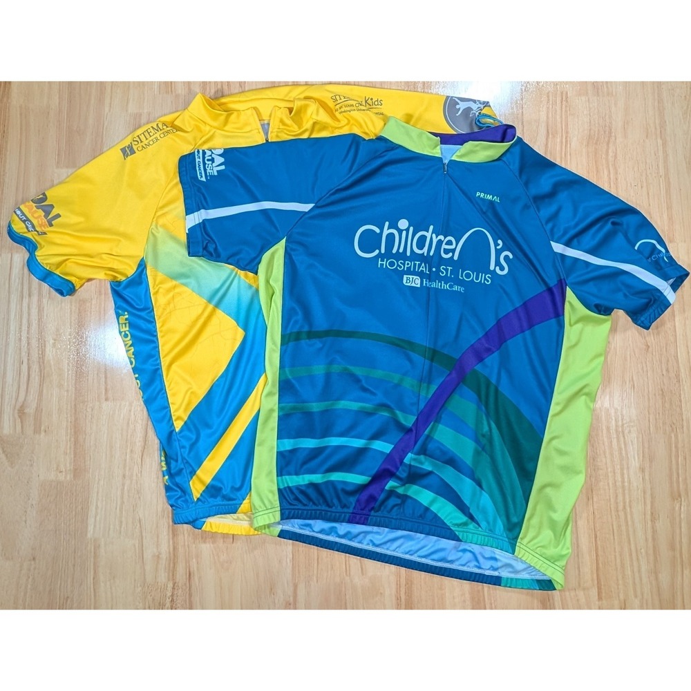 Lot of 2 Primal Men's Cycling Jerseys 2XL  Pedal The Cause + Children's Hospital